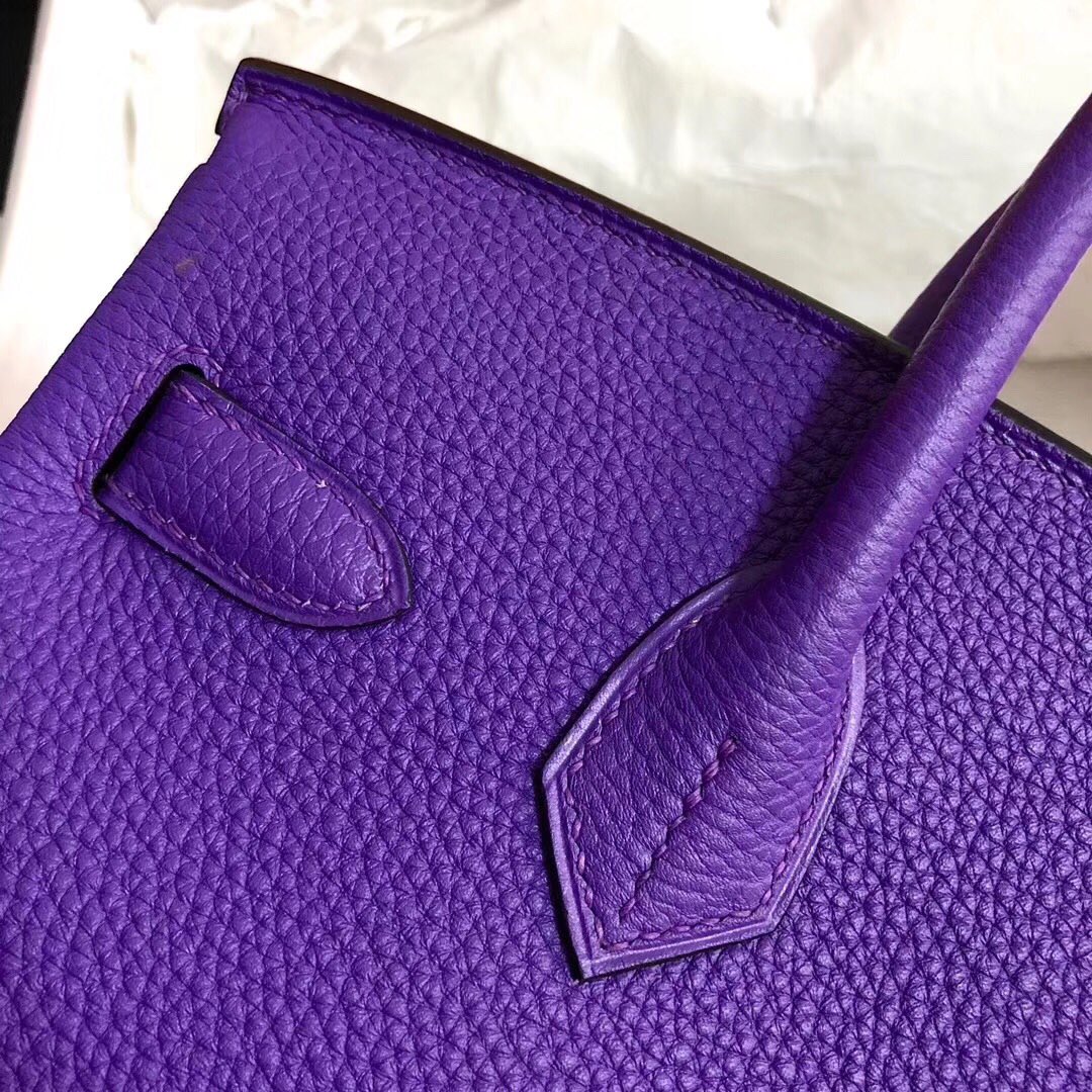 Hermes Birkin 35CM Togo Leather Handbag Violet Purple